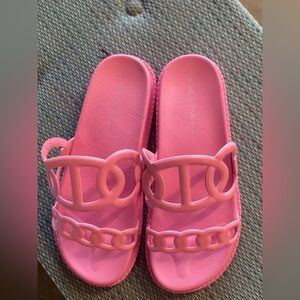 Wild Diva Pink Kids Slide Sandals